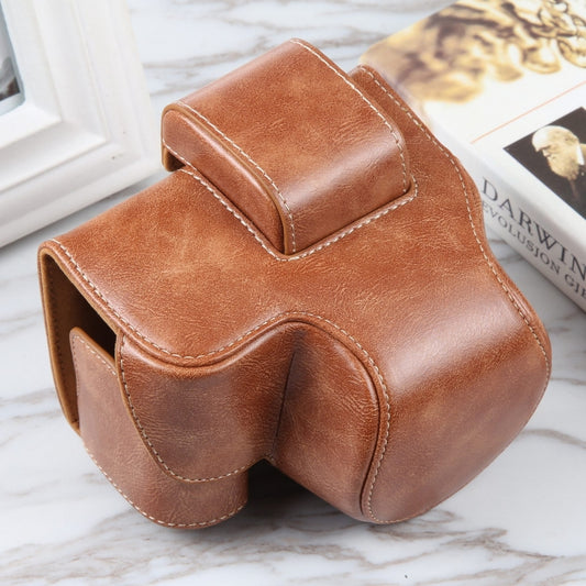 For Nikon Z50 / Z30 Camera Full Body Magnetic Leather Camera Case Bag with Strap (Brown) by buy2fix