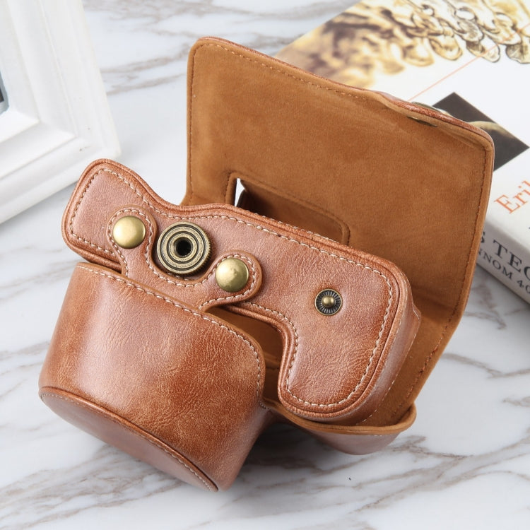 For Nikon Z50 / Z30 Camera Full Body Magnetic Leather Camera Case Bag with Strap (Brown) by buy2fix