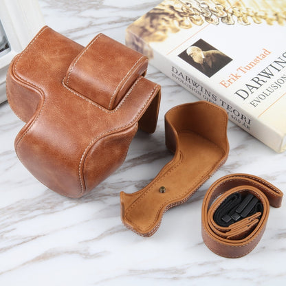 For Nikon Z50 / Z30 Camera Full Body Magnetic Leather Camera Case Bag with Strap (Brown) by buy2fix