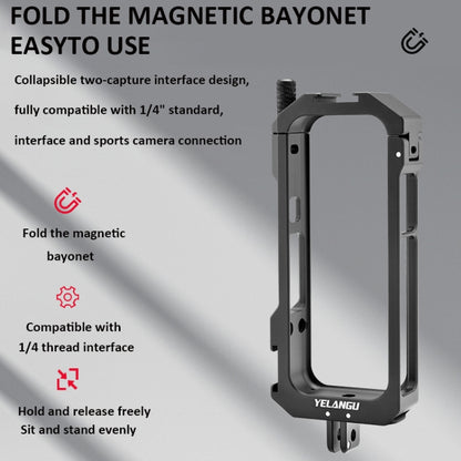 For Insta360 X3 YELANGU LW-ONE X3 Metal Cage Extended Frame Case - Mount & Holder by YELANGU | Online Shopping UK | buy2fix