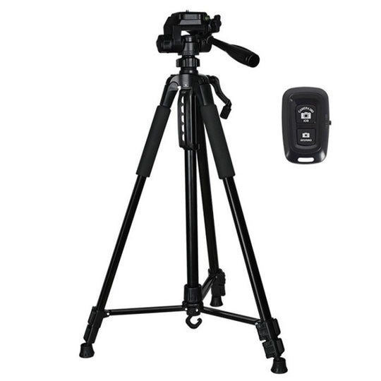 3388 1.3m Portable Phone Live Selfie Tripod DV SLR Camera Stand (Black)