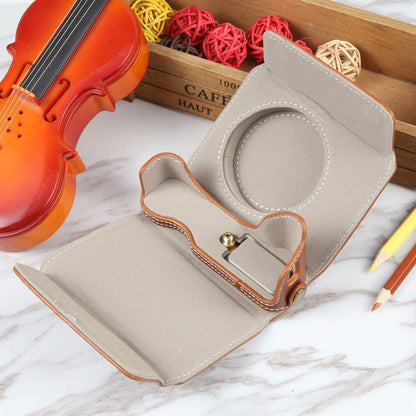 For Canon PowerShot G7 X Full Body Camera PU Leather Camera Case Bag with Strap (Brown) by buy2fix