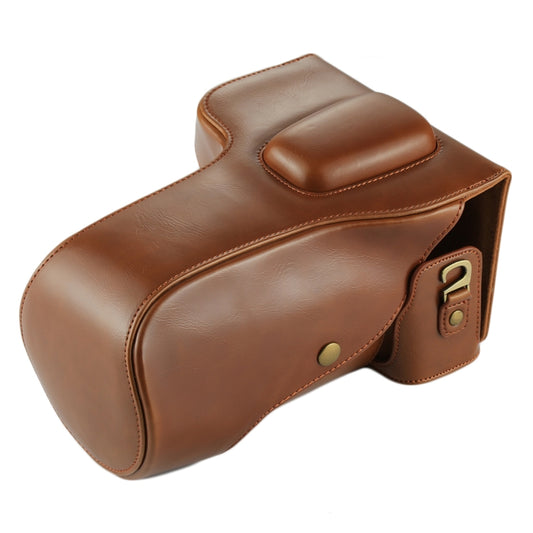 Full Body Camera PU Leather Case Bag for Nikon D7200 / D7100 / D7000 (18-200 / 18-140mm Lens) (Brown) - Leather Bag by buy2fix | Online Shopping UK | buy2fix
