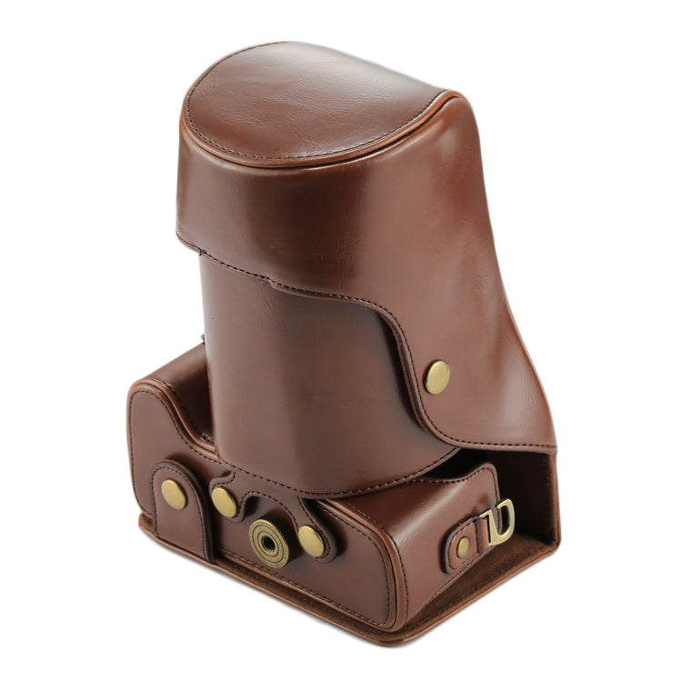 Full Body Camera PU Leather Case Bag for Canon EOS 760D / 750D (18-135mm Lens) (Coffee) by buy2fix