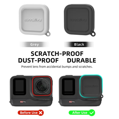 For Insta360 Ace / Ace Pro Sunnylife Silicone Lens Cap Protector Lens Cover (Black) by Sunnylife