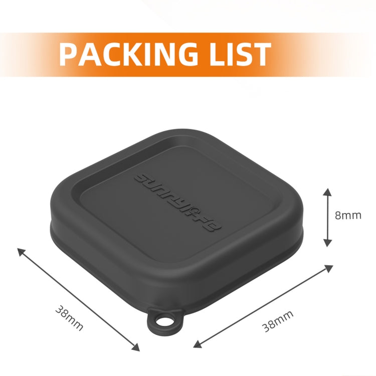 For Insta360 Ace / Ace Pro Sunnylife Silicone Lens Cap Protector Lens Cover (Black) by Sunnylife