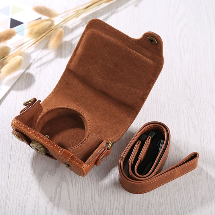 Full Body Camera PU Leather Case Bag with Strap for Canon G9X / G9X II (Brown) - Leather Bag by buy2fix | Online Shopping UK | buy2fix