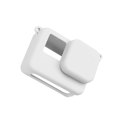 For Insta360 Ace Body Silicone Protective Case with Lens Cap (White) by buy2fix