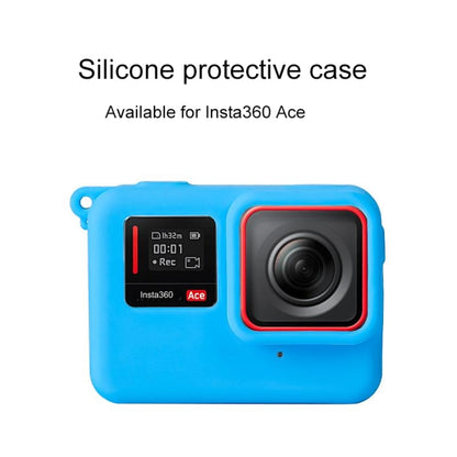 For Insta360 Ace Body Silicone Protective Case with Lens Cap (White) by buy2fix