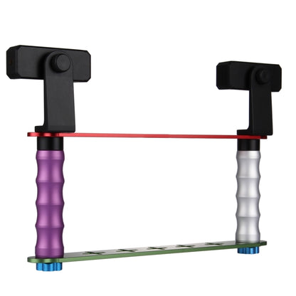 Smartphone Live Broadcast Bracket Dual Hand-held Selfie Mount Kits with 2x Phone Clips, For iPhone, Galaxy, Huawei, Xiaomi, HTC, Sony, Google and other Smartphones - Selfie Sticks by buy2fix | Online Shopping UK | buy2fix