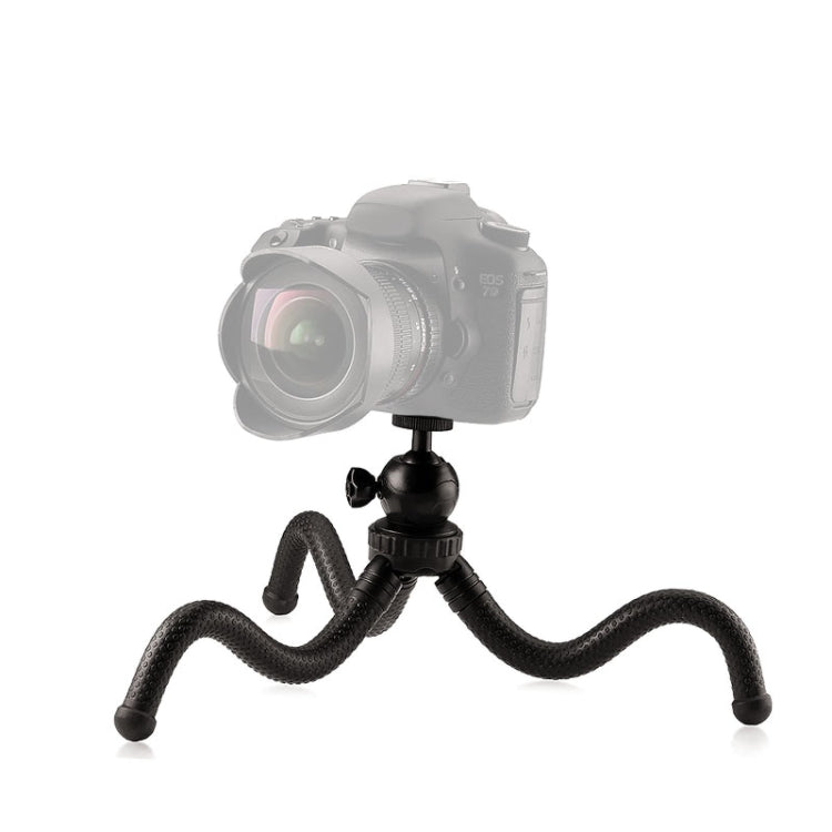 W1 Mini Octopus Flexible Tripod Holder with Ball Head for SLR Cameras, GoPro, Phones (Black) by buy2fix