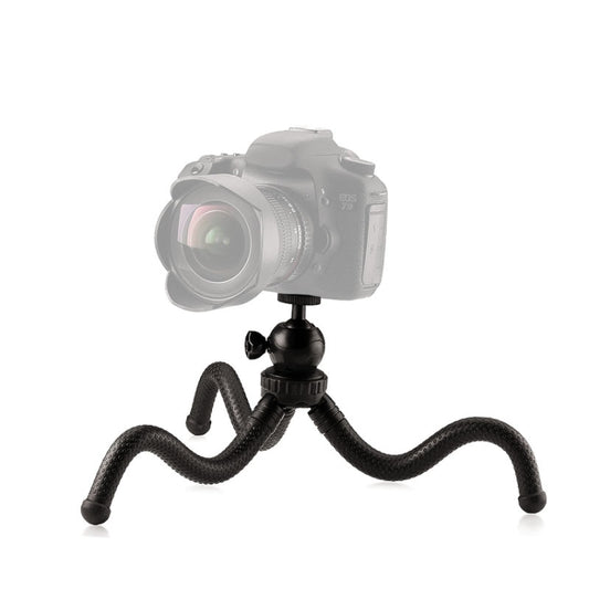 W1 Mini Octopus Flexible Tripod Holder with Ball Head for SLR Cameras, GoPro, Phones (Black) by buy2fix