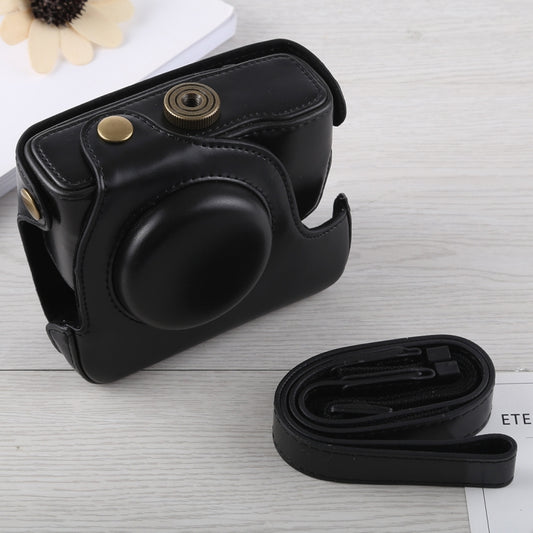 Full Body Camera PU Leather Case Bag with Strap for Canon G16 (Black) - Leather Bag by buy2fix | Online Shopping UK | buy2fix