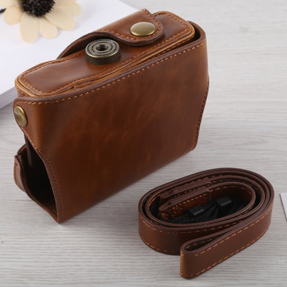 Full Body Camera PU Leather Case Bag with Strap for Canon G16 (Brown) - Leather Bag by buy2fix | Online Shopping UK | buy2fix