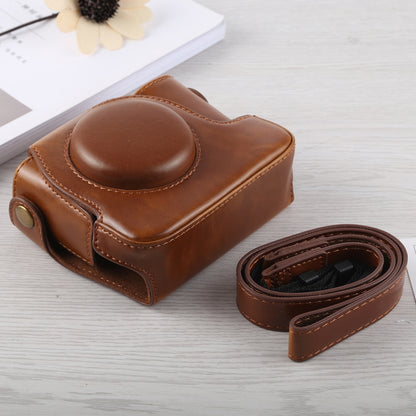 Full Body Camera PU Leather Case Bag with Strap for Canon G16 (Brown) - Leather Bag by buy2fix | Online Shopping UK | buy2fix
