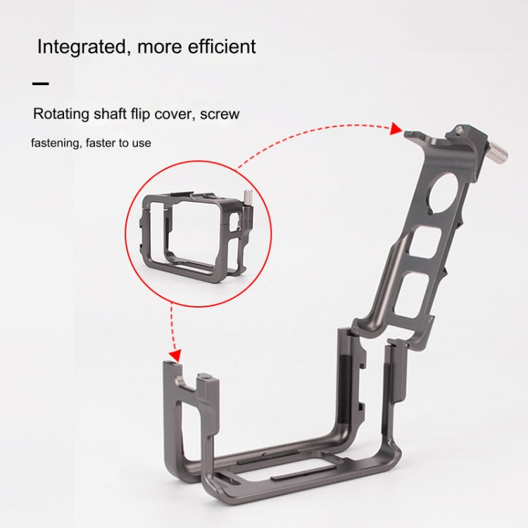 For Insta360 Ace Pro / Ace Aluminum Alloy Metal Rabbit Cage Frame (Grey) by buy2fix