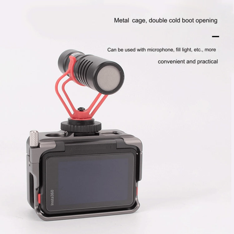 For Insta360 Ace Pro / Ace Aluminum Alloy Metal Rabbit Cage Frame (Grey) by buy2fix