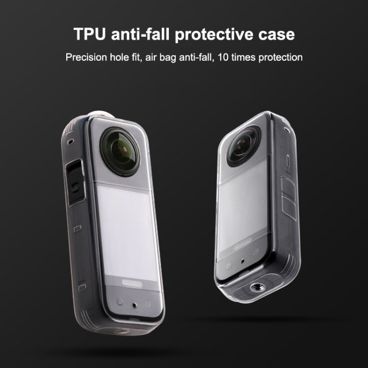 For Insta360 X3 Hollow Clear TPU Protective Case (Transparent) by buy2fix