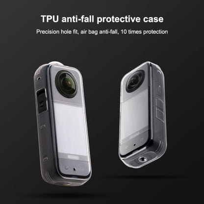 For Insta360 X3 Hollow Clear TPU Protective Case (Transparent) by buy2fix