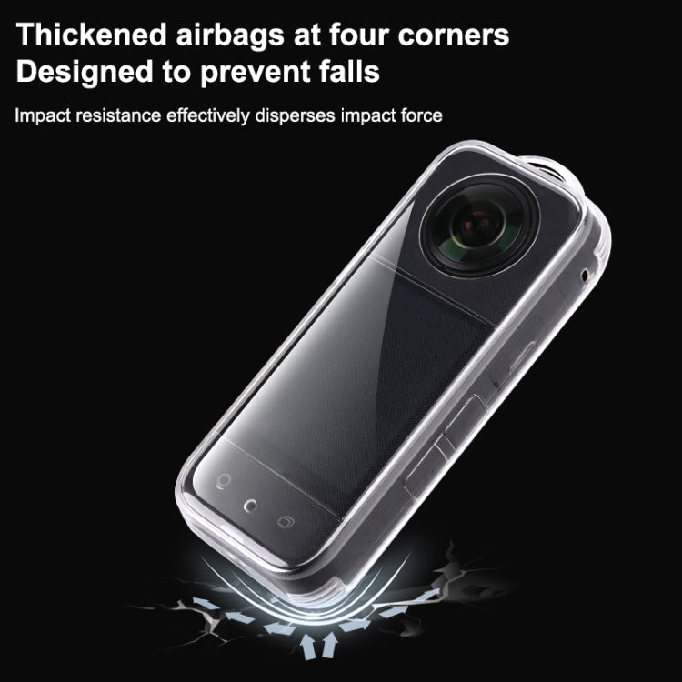 For Insta360 X3 Hollow Clear TPU Protective Case (Transparent) by buy2fix