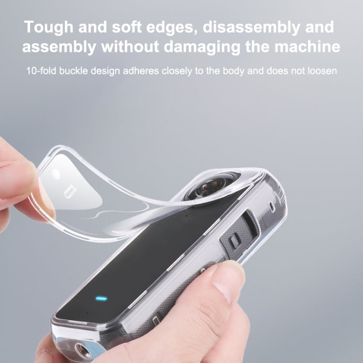 For Insta360 X3 Hollow Clear TPU Protective Case (Transparent) by buy2fix