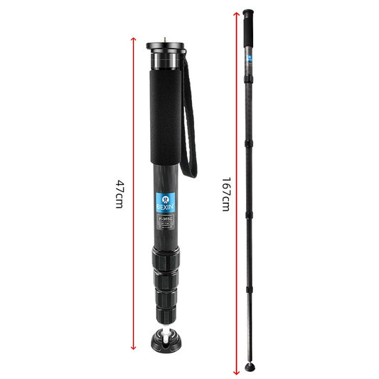 BEXIN P365C Camera Carbon Fiber Monopod Travel Live Selfie Bracket Holder - Monopods by BEXIN | Online Shopping UK | buy2fix