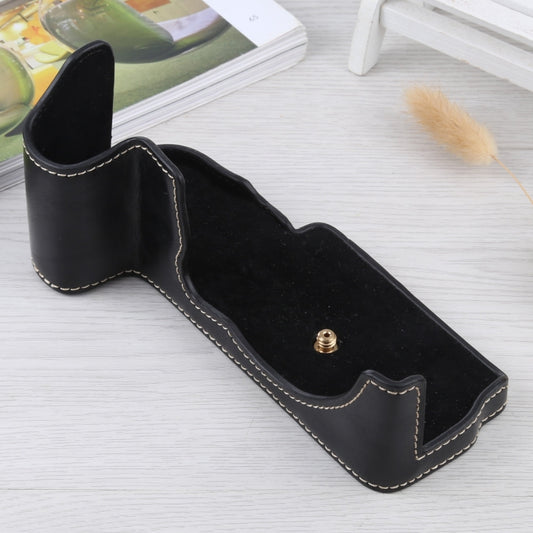 1/4 inch Thread PU Leather Camera Half Case Base for FUJIFILM GFX 50S (Black) - Half Case by buy2fix | Online Shopping UK | buy2fix