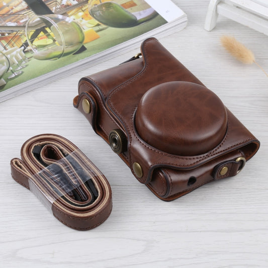 Full Body Camera PU Leather Case Bag with Strap for Samsung Galaxy Camera EK-GC100 / EK-GC110 / EK-GC200(Coffee) - Leather Bag by buy2fix | Online Shopping UK | buy2fix