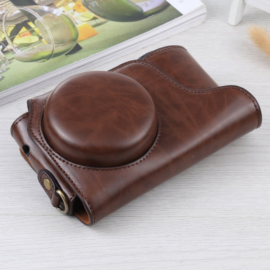 Full Body Camera PU Leather Case Bag with Strap for Samsung Galaxy Camera EK-GC100 / EK-GC110 / EK-GC200(Coffee) - Leather Bag by buy2fix | Online Shopping UK | buy2fix