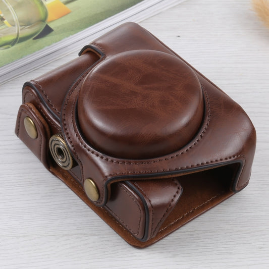 Full Body Camera PU Leather Case Bag for Sony ZV-1(Coffee) - Leather Bag by buy2fix | Online Shopping UK | buy2fix