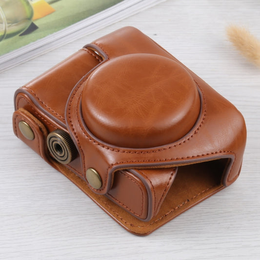 Full Body Camera PU Leather Case Bag for Sony ZV-1(Brown) - Leather Bag by buy2fix | Online Shopping UK | buy2fix