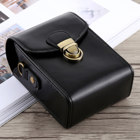Full Body Camera Buckle Lock PU Leather Case Bag with Hand Strap & Neck Strap for Canon G7X II / G9X Mark II, Sony RX100 / M2(Black) - Leather Bag by buy2fix | Online Shopping UK | buy2fix