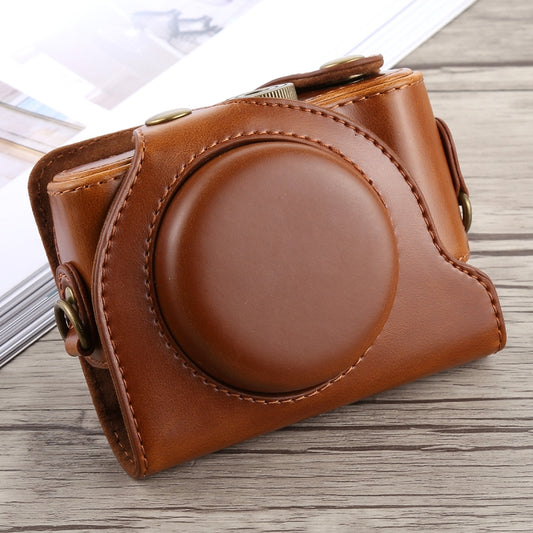 Full Body Camera PU Leather Case Bag with Strap for Sony DSC-HX90(Brown) by buy2fix