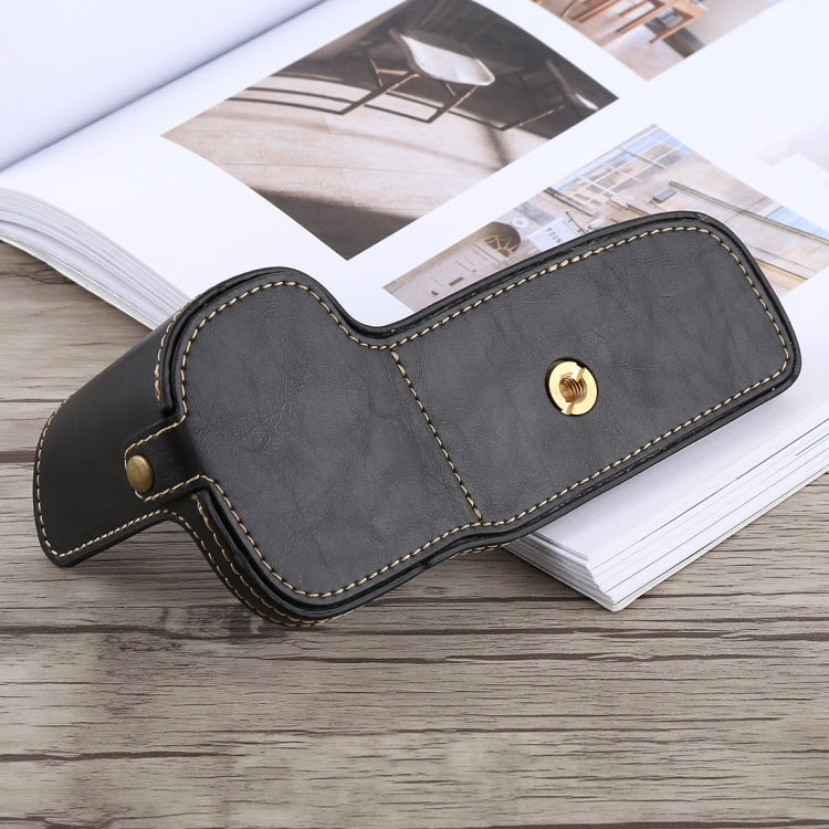 1/4 inch Thread PU Leather Camera Half Case Base for Canon EOS 5D Mark IV / 5D Mark III(Black) - Half Case by buy2fix | Online Shopping UK | buy2fix