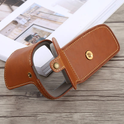 1/4 inch Thread PU Leather Camera Half Case Base for Canon EOS 5D Mark IV / 5D Mark III(Brown) - Half Case by buy2fix | Online Shopping UK | buy2fix