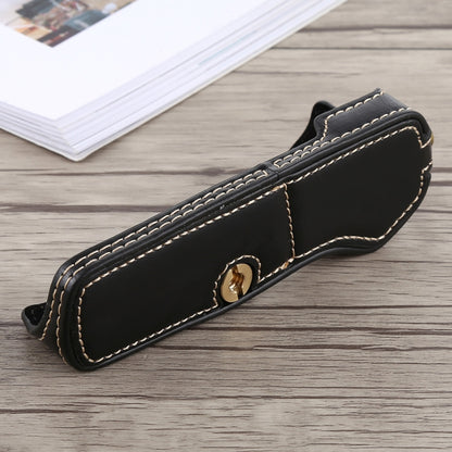 1/4 inch Thread PU Leather Camera Half Case Base for Olympus EM5 / EM5 Mark II (Black) - Half Case by buy2fix | Online Shopping UK | buy2fix
