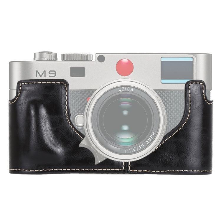 1/4 inch Thread PU Leather Camera Half Case Base for Leica M9 (Black) - Half Case by buy2fix | Online Shopping UK | buy2fix