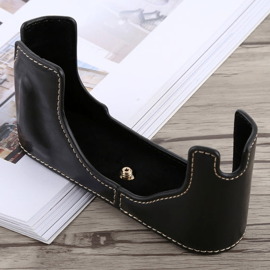 1/4 inch Thread PU Leather Camera Half Case Base for Leica M9 (Black) - Half Case by buy2fix | Online Shopping UK | buy2fix