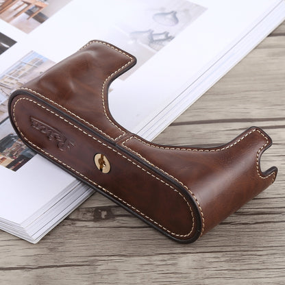1/4 inch Thread PU Leather Camera Half Case Base for Leica M9 (Coffee) - Half Case by buy2fix | Online Shopping UK | buy2fix