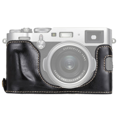 1/4 inch Thread PU Leather Camera Half Case Base for FUJIFILM X100F (Black) - Half Case by buy2fix | Online Shopping UK | buy2fix