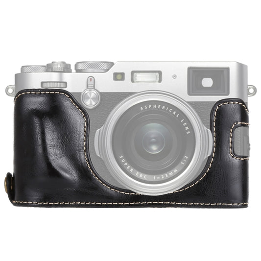 1/4 inch Thread PU Leather Camera Half Case Base for FUJIFILM X100F (Black) - Half Case by buy2fix | Online Shopping UK | buy2fix