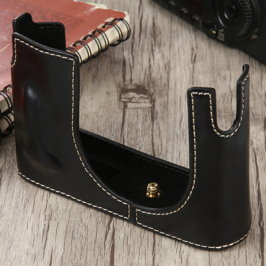 1/4 inch Thread PU Leather Camera Half Case Base for Leica Q (Typ 116)(Black) - Half Case by buy2fix | Online Shopping UK | buy2fix