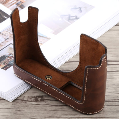 1/4 inch Thread PU Leather Camera Half Case Base for Leica Q (Typ 116)(Coffee) - Half Case by buy2fix | Online Shopping UK | buy2fix