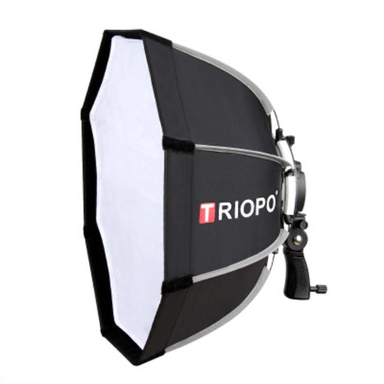 TRIOPO KS55 Diffuseur de boîte à lumière parabolique octogonale Speedlite Flash 55 cm avec poignée de montage sur support