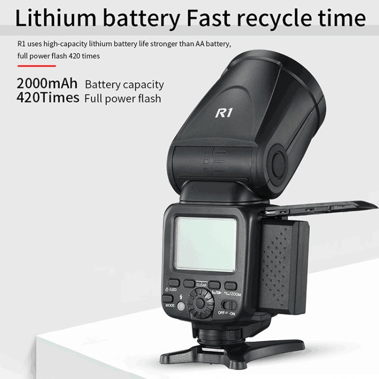 TRIOPO R1 76WS High-Speed 1/8000s TTL Flash Speedlite for Canon / Nikon DSLR Cameras - Shoe Mount Flashes by TRIOPO | Online Shopping UK | buy2fix