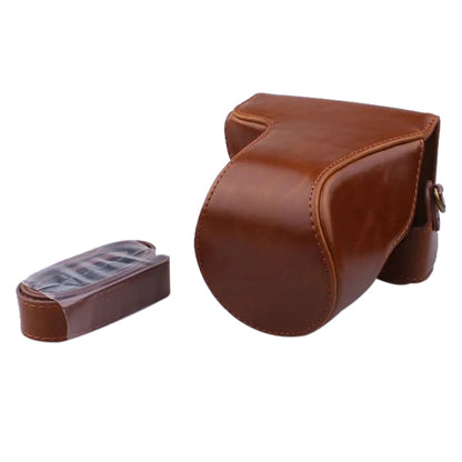 Full Body Camera PU Leather Case Bag with Strap for Canon EOS M200 (15-55mm Lens) (Brown) by buy2fix