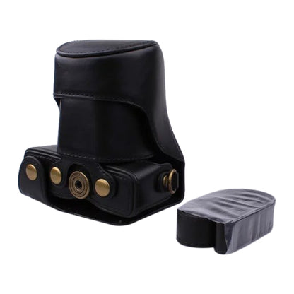 Full Body Camera PU Leather Case Bag with Strap for Canon EOS M200 (15-55mm Lens) (Black) by buy2fix