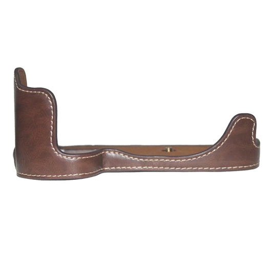 1/4 inch Thread PU Leather Camera Half Case Base for Canon EOS 80D / 70D(Coffee) - Half Case by buy2fix | Online Shopping UK | buy2fix