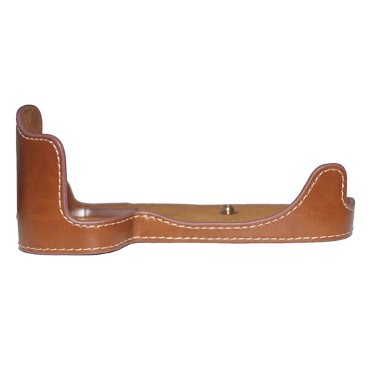 1/4 inch Thread PU Leather Camera Half Case Base for Canon EOS 80D / 70D(Brown) - Half Case by buy2fix | Online Shopping UK | buy2fix