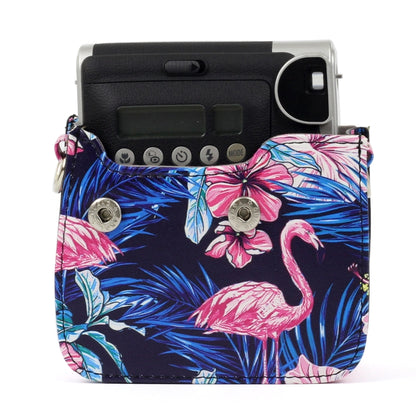 Flamingo Pattern PU Leather Protective Camera Case Bag For FUJIFILM Instax Mini90 Camera - Leather Bag by buy2fix | Online Shopping UK | buy2fix